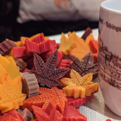 wohlfühlmomente Duftwachs, herbst düfte, modern deko wohnzimmer, herbst deko ideen, herbstdeko, herbstliche duftkerzen, handgemachte deko