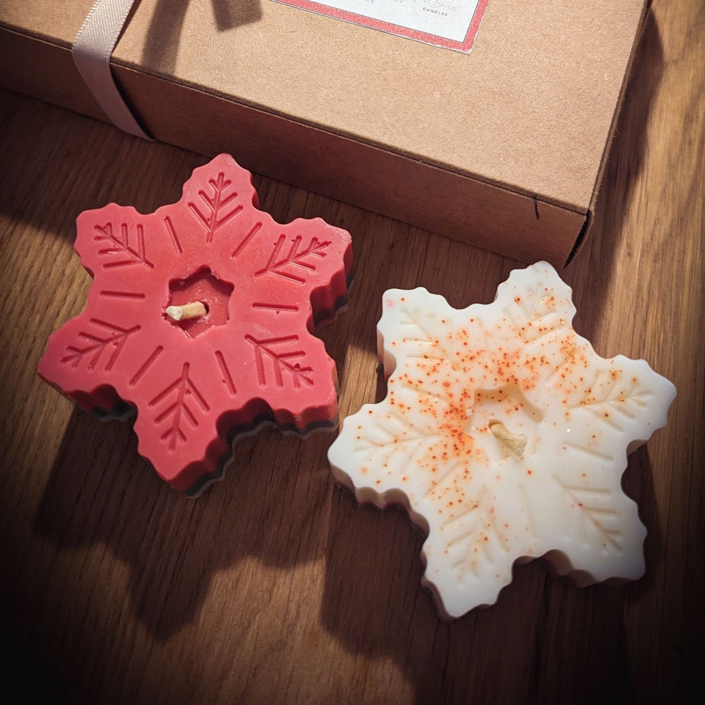 Dekorative Weihnachtskerzen Schnee Stumpenkerzen, duftkerze weihnachten , last-minute geschenkideen, tisch decor, Werbegeschenk Duftprodukt