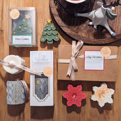 Dekorative Weihnachtskerzen Schnee Stumpenkerzen, duftkerze weihnachten , last-minute geschenkideen, tisch decor, Werbegeschenk Duftprodukt