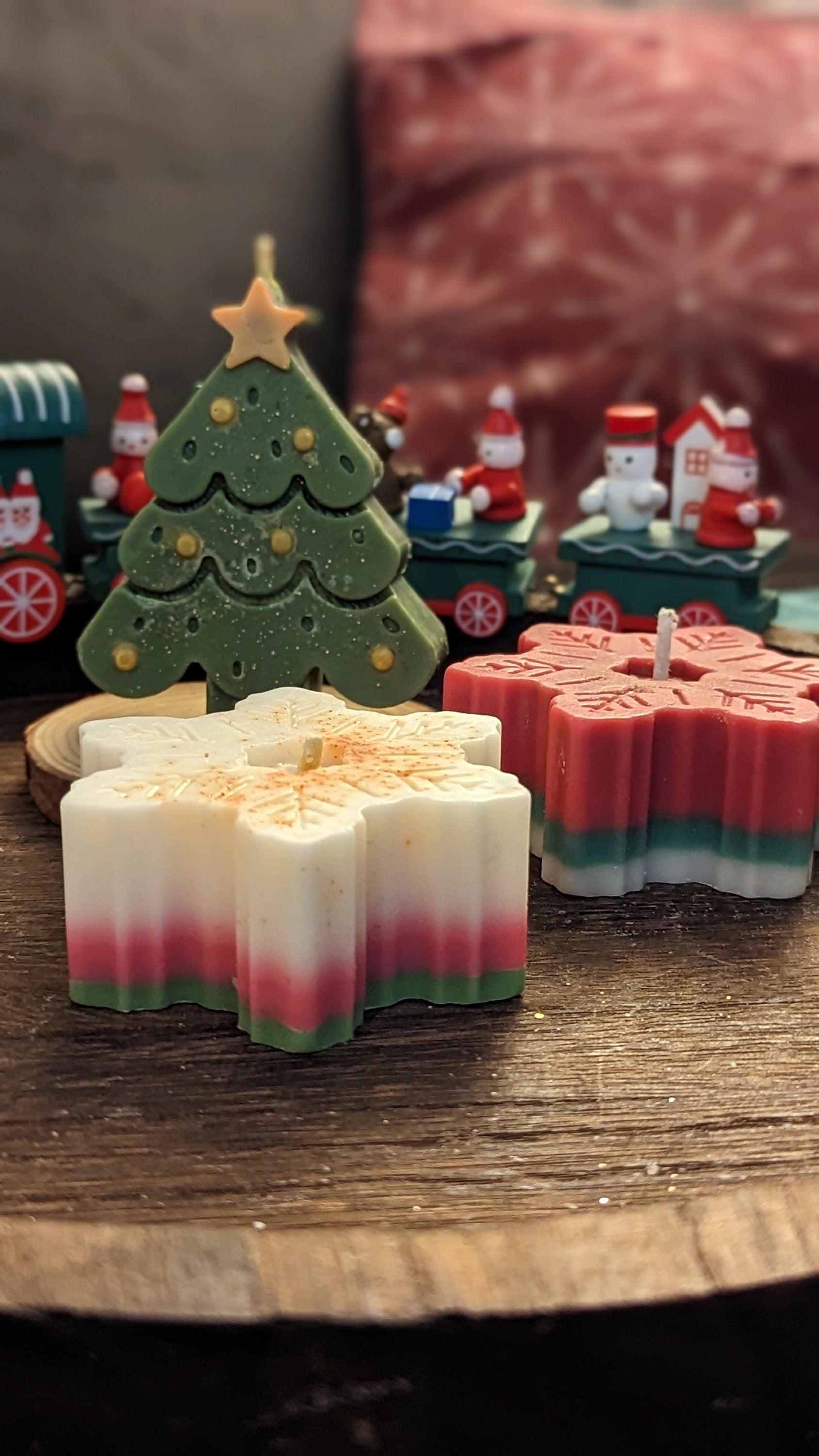 Dekorative Weihnachtskerzen Schnee Stumpenkerzen, duftkerze weihnachten , last-minute geschenkideen, tisch decor, Werbegeschenk Duftprodukt