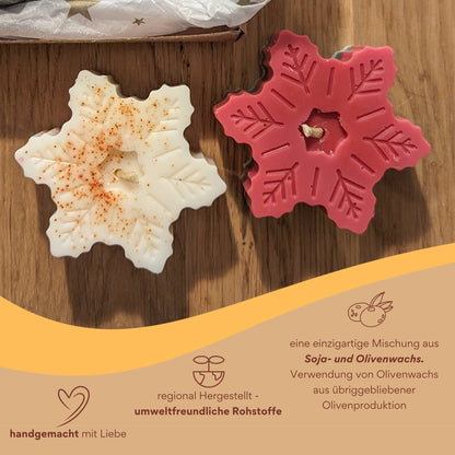 Dekorative Weihnachtskerzen Schnee Stumpenkerzen, duftkerze weihnachten , last-minute geschenkideen, tisch decor, Werbegeschenk Duftprodukt