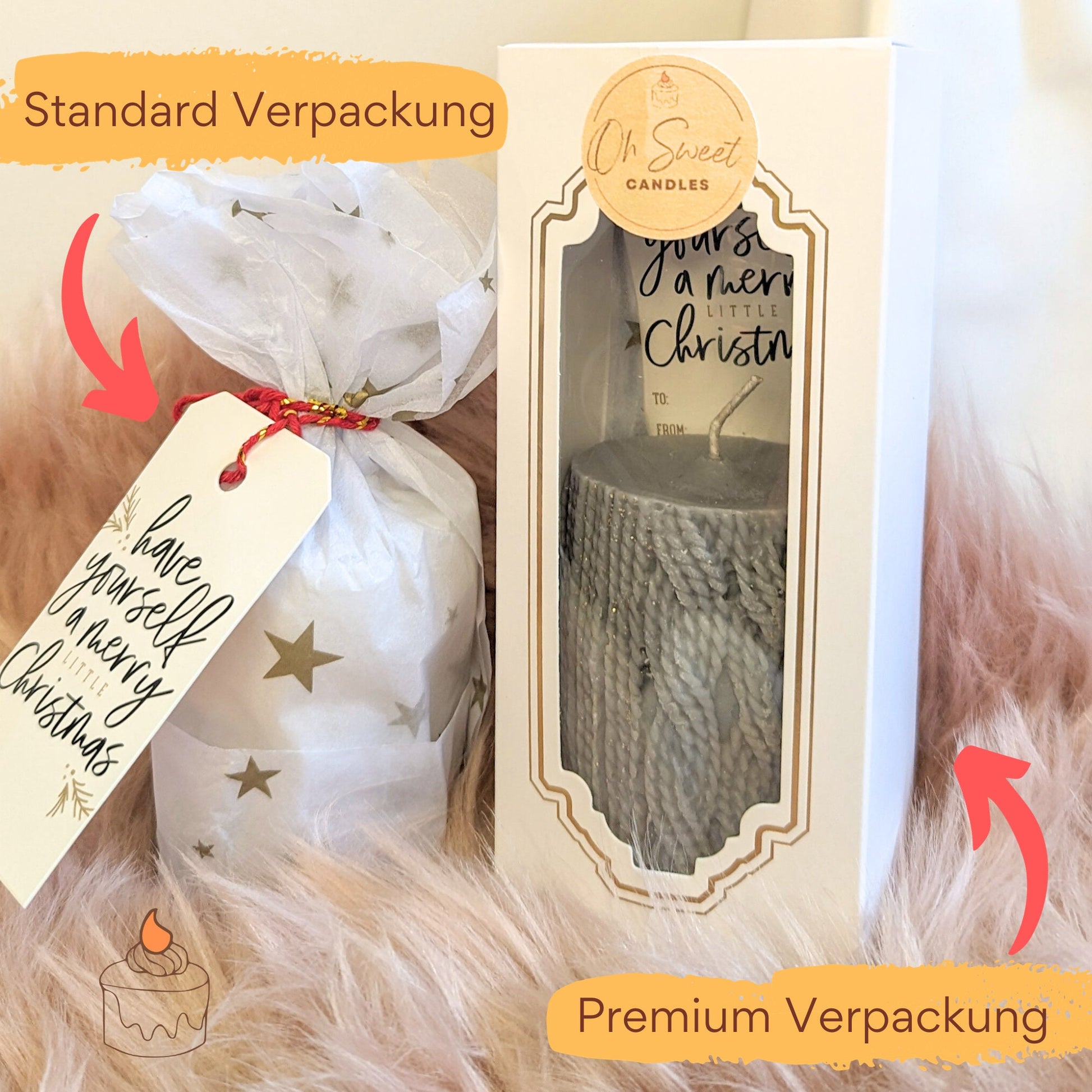 Winter Duftkerzen, Tisch Deko, Stumpenkerze, Cosy Winter zum verschenken, kuscheldecke pullover duftkerze