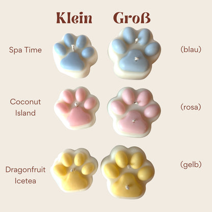 Pfoten Waxmelts, Duftwachs Geschenk für sie, ideal für Tierfreunde und Pfotenliebhaber, Duftkerze Deko aus Sojawachs Olivenwachs