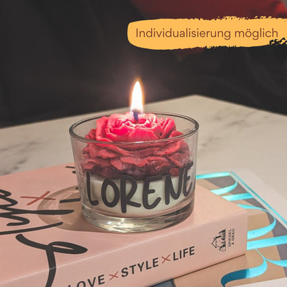 personalisierte kerze im glas, valentinstag, besondere kerzen, gastgeschenk hochzeit, brautjungfern geschenk, hochzeits geschenk, duftkerze
