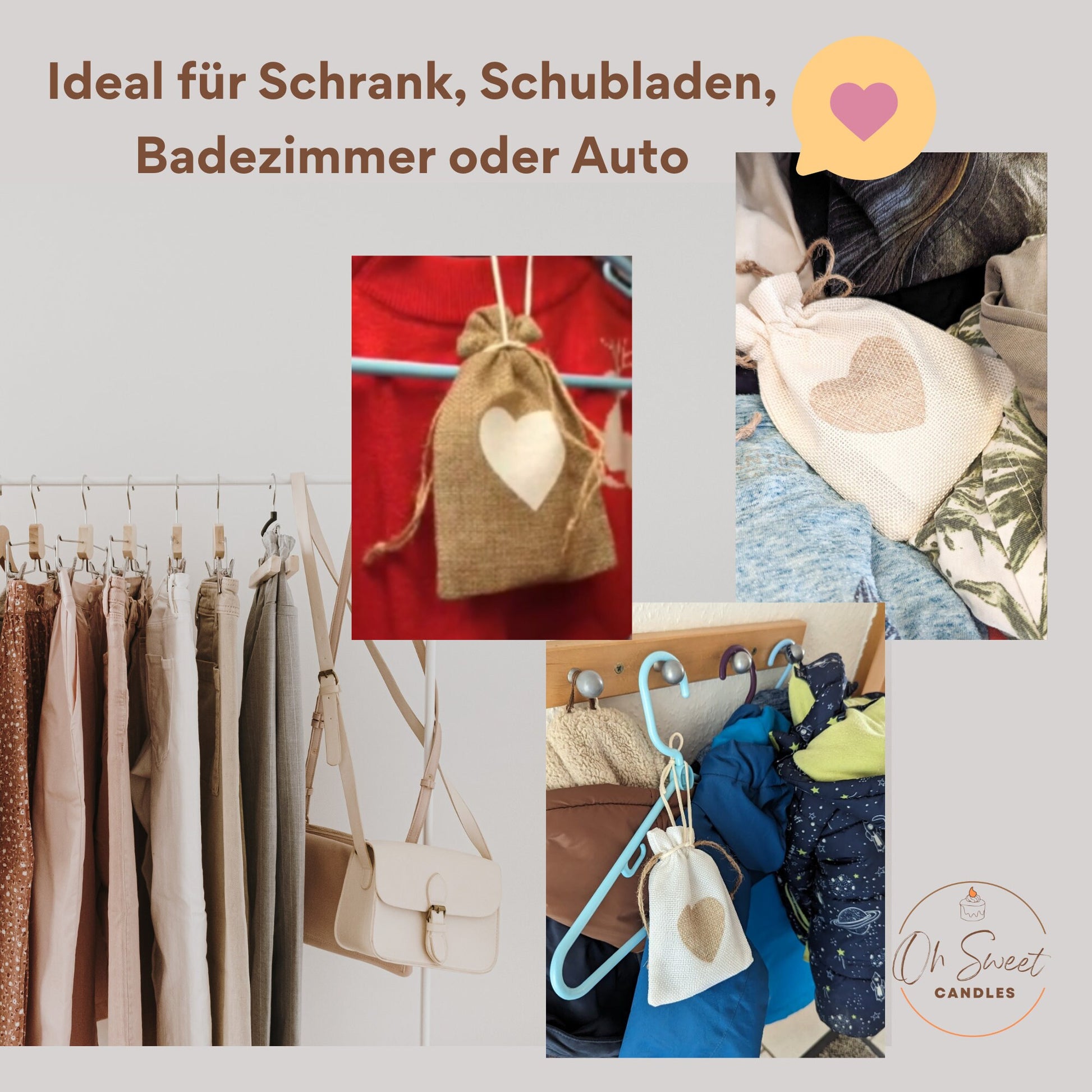 Duftsäckchen jutebeutel, Garderobe Duftsäckchen, Duftbeutel, Auto-Lufterfrischer, Schrank Anhänger, Duftsachet für langanhaltende Frische