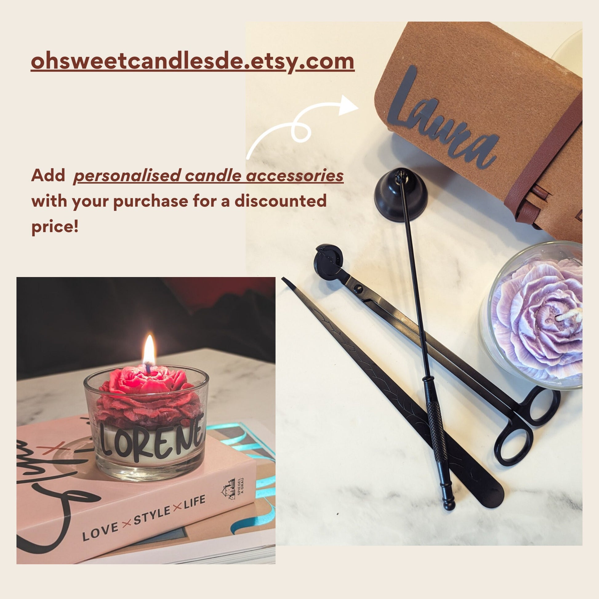 Romantische Herzkerze | Ich liebe dich kerzen | Perfektes Valentinstagsdeko | Handgefertigtes Naturwachs | Valentinstag herzliches geschenk