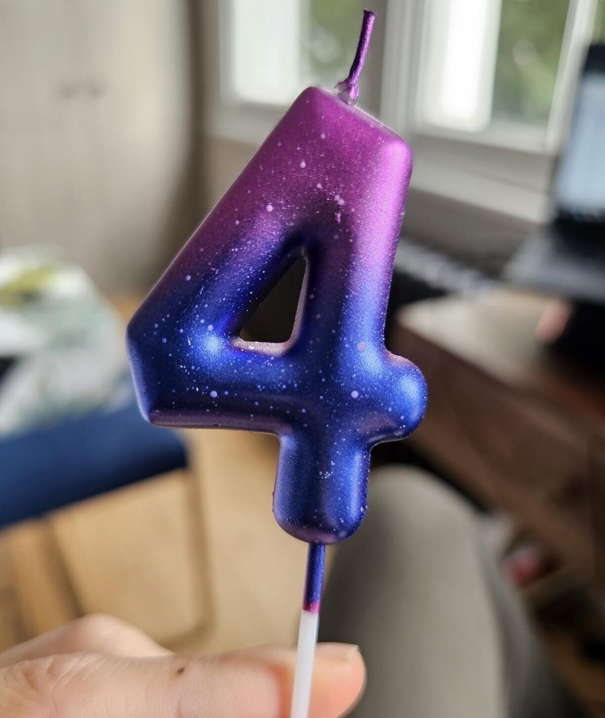 Birthday Number Candles, Metallic Colors, Galaxy Style, Pastel Pink Purple, Galactic Blue Purple, Celebration Candles, Birthday Deco Candles