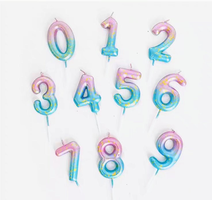 Geburtstag Nummer Kerzen, Metallic Galaxy Farben, Pastell rosa lila, Feier Kerzen, Kuchen Deko Kerzen, Geburtstag Deko Kerzen, Kinder feiern
