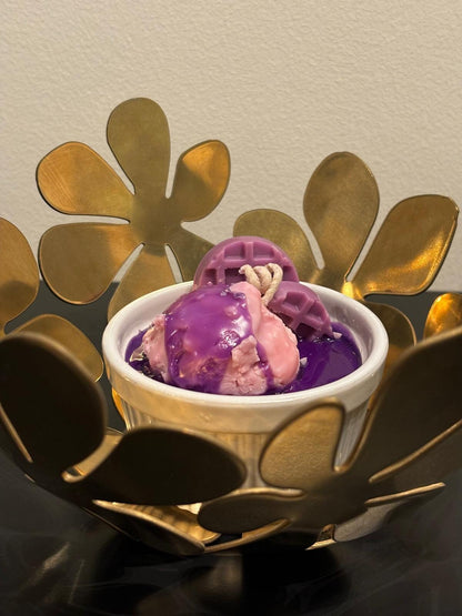 eis deko dessert kerze, duftkerze im glas, geschenk kerze geburtstag, süssigkeiten glas kerzen, kerzen hochzeits geschenk, sommerliche deko