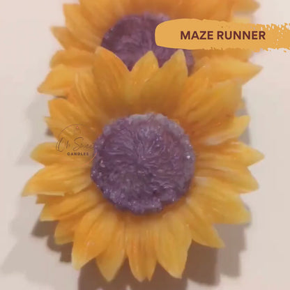 Summer Sunflower Candle, Floral and Fruity Soy Wax Scented Candle, Gift for Wedding favours gifting, Floral Scents room decor summer candle