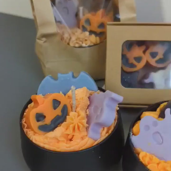 Halloween theme scented wax ghost bat pumpkin autumn scented sweet spooky spooky party gift, scented soy wax candles