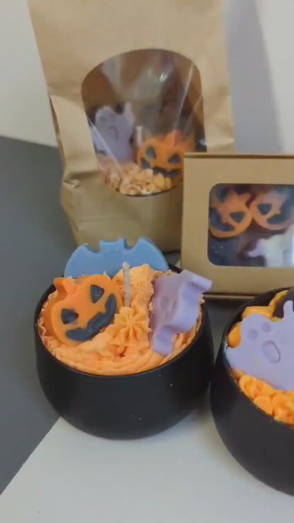 Halloween theme scented wax ghost bat pumpkin autumn scented sweet spooky spooky party gift, scented soy wax candles